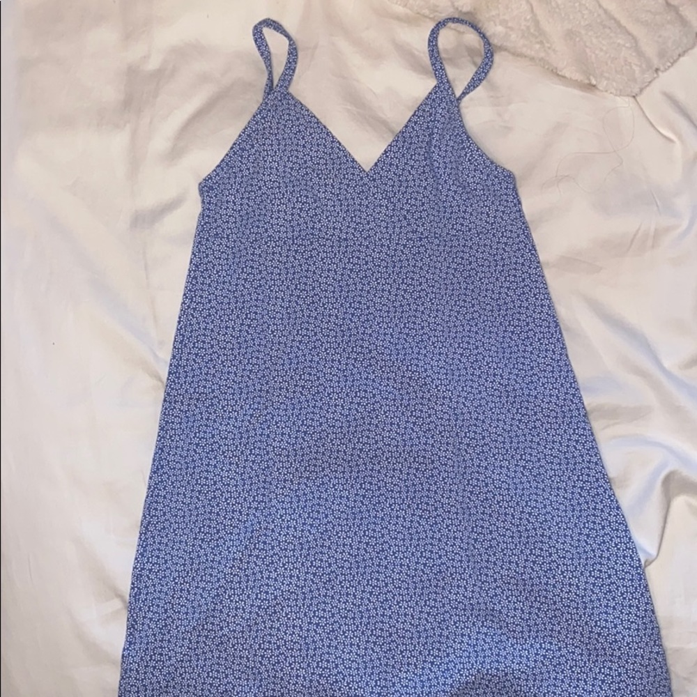 Blue and white flower dress